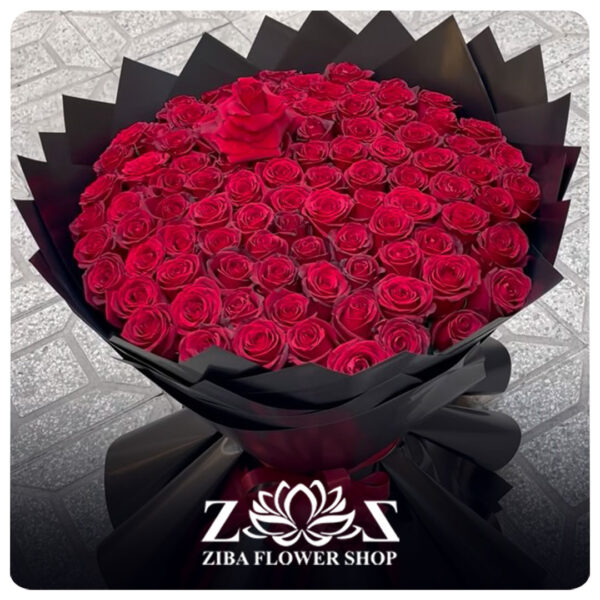 دسته گل رز ۱۰۰ شاخه CIP