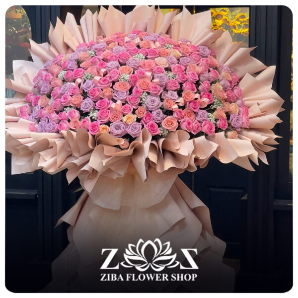 دسته گل آرزو طلایی