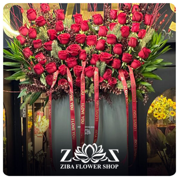 باکس گل شکوفه سرخ